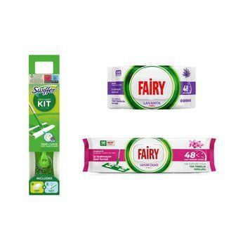 Акційний набір для прибирання (набір швабри Swiffer та серветки універсальні лаванда та для підлоги лілія Fairy) Setswifferfairy-6 фото