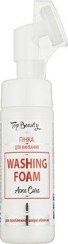 Пінка для вмивання з гіалуроновою кислотою, із щіточкою Top Beauty Washing Foam Acne Care 150мл 00-00000418 фото
